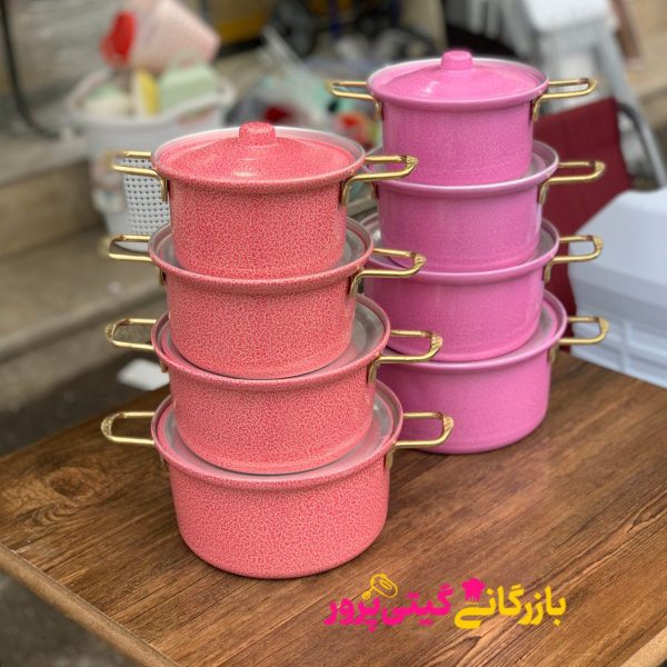 قابلمه روی دسته طلایی رنگی ۴ تیکه - Image 1