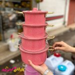 قابلمه روی دسته طلایی رنگی ۴ تیکه - Image 3