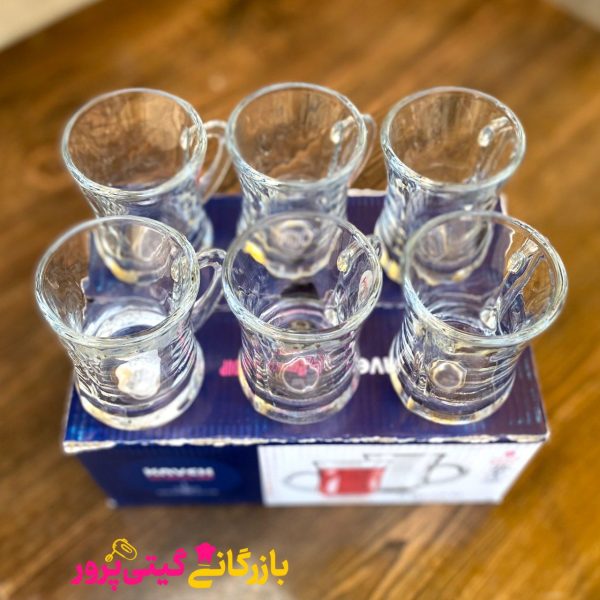 استکان دسته دار گلجام کمر باریک ساده - Image 3