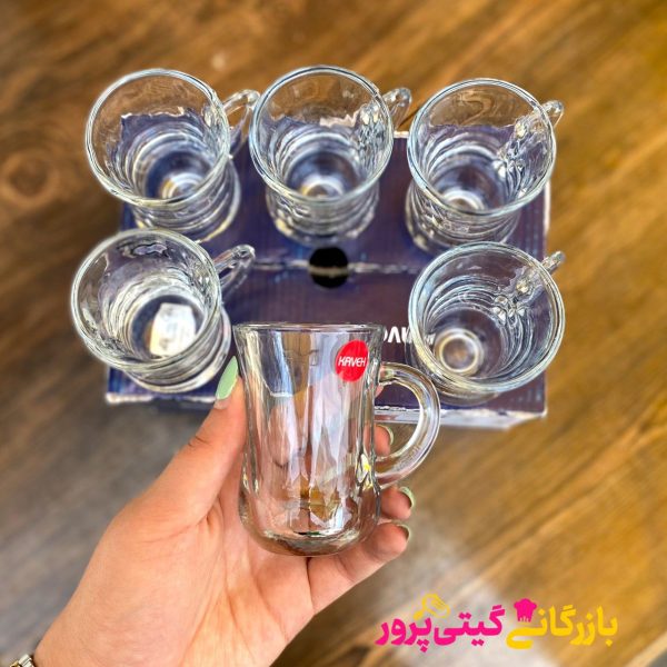 استکان دسته دار گلجام کمر باریک ساده - Image 2