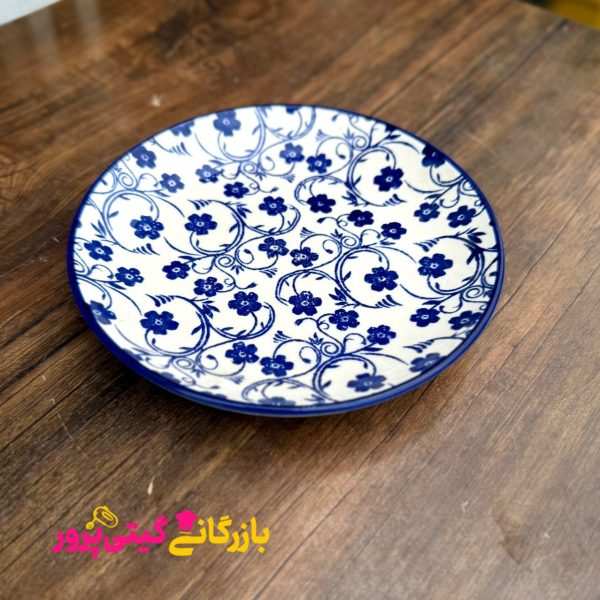 پیش دستی بزرگ گل ابی - Image 1