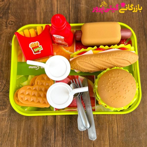 ست کامل فست فود و وسایل داخل سینی - Image 6