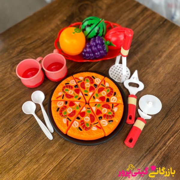 پیتزا و میوه برشی سبد دار بزرگ - Image 4