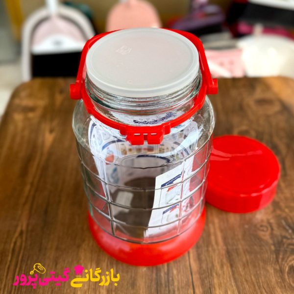 بانکه ترشی شطرنجی ۳لیتر پایه دار پیشگامان - Image 3