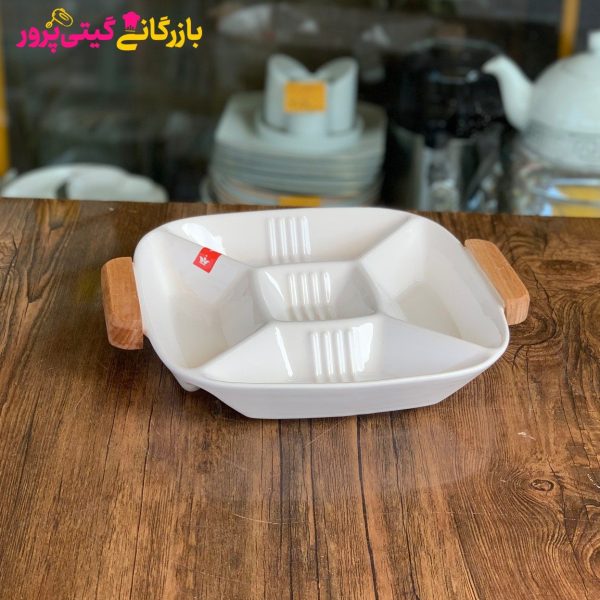 اردو خوری مربع 5 خانه دسته چوبی بزرگ وینسم - Image 3