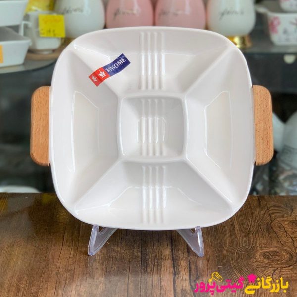 اردو خوری مربع 5 خانه دسته چوبی بزرگ وینسم - Image 1