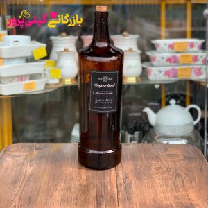 بطری قهوه ای ۳لیتر روما درب چوب پنبه