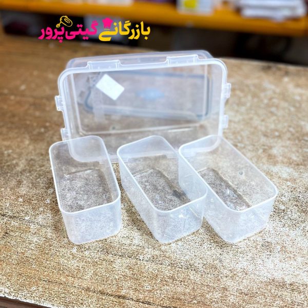 ظرف فیزری مستطیل ۳خانه لیمون - Image 4