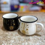 ماگ رجینال سفید و مشکی کوچک